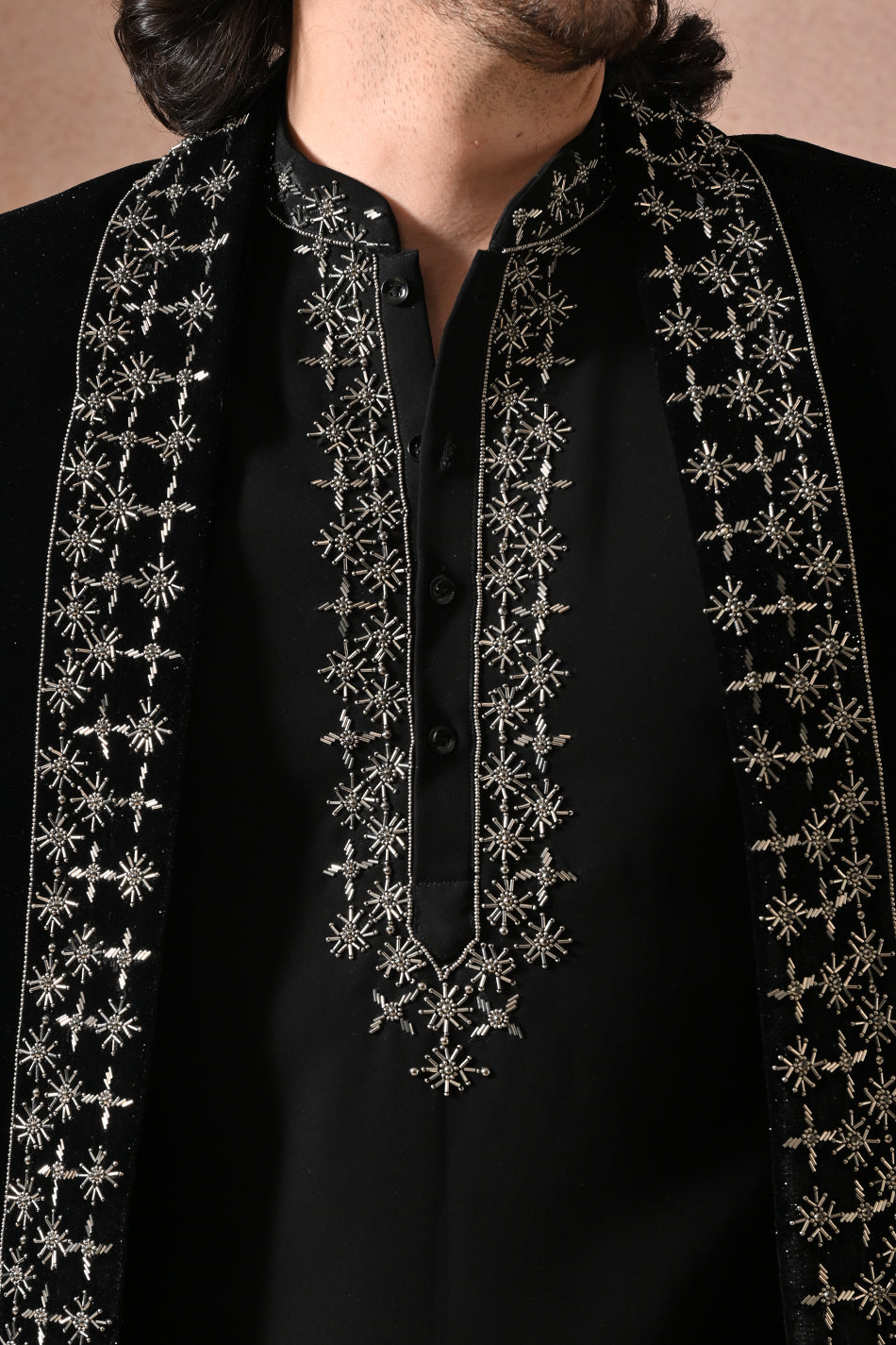ZARMEHR SHRUG SET WITH KURTA & TROUSERS