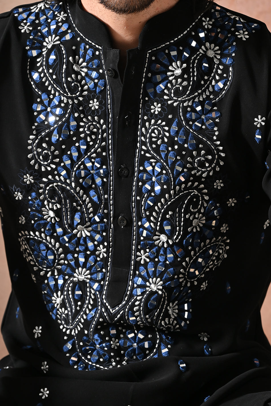 AZRAQ KURTA SET WITH FLOWY TROUSERS