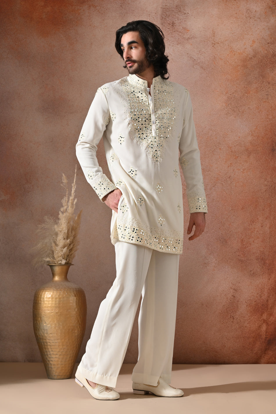 AFSHAAN KURTA SET WITH FLOWY TROUSERS