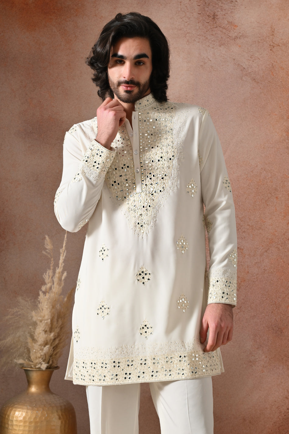 AFSHAAN KURTA SET WITH FLOWY TROUSERS