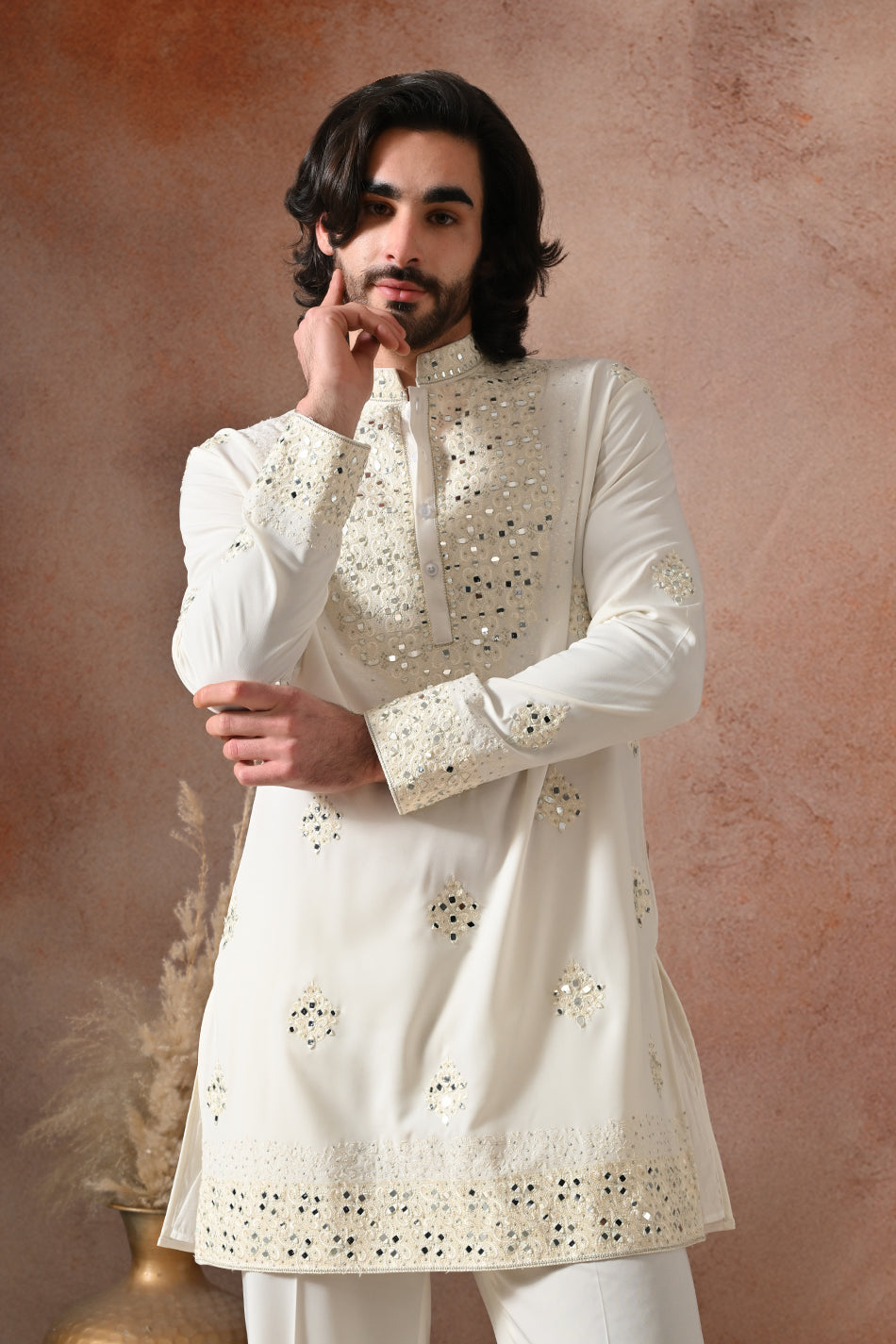 AFSHAAN KURTA SET WITH FLOWY TROUSERS