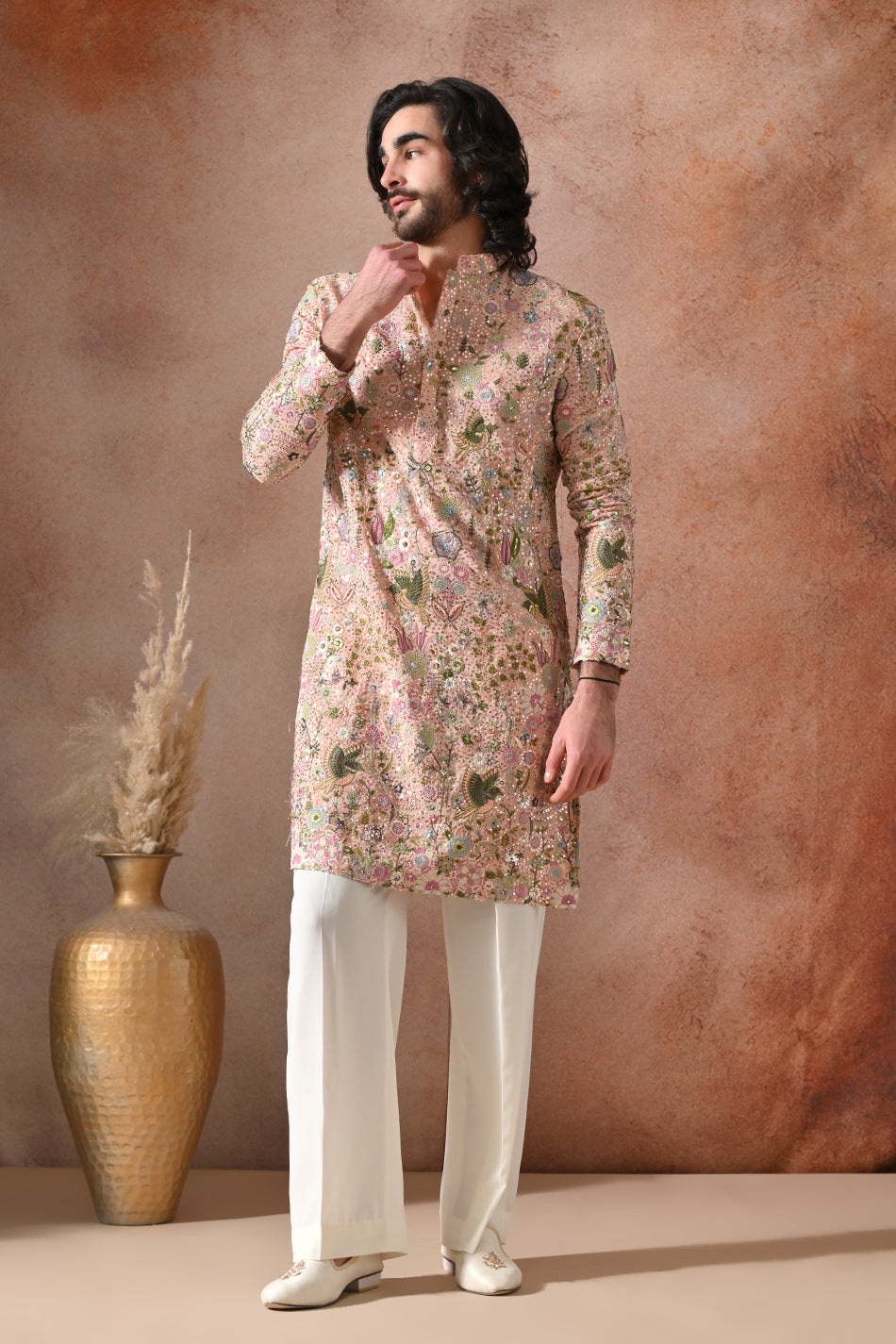 GULNAAR KURTA SET WITH FLOWY TROUSERS