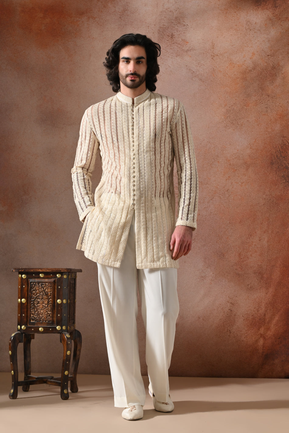 IVAAR SHRUG SET WITH KURTA & TROUSERS