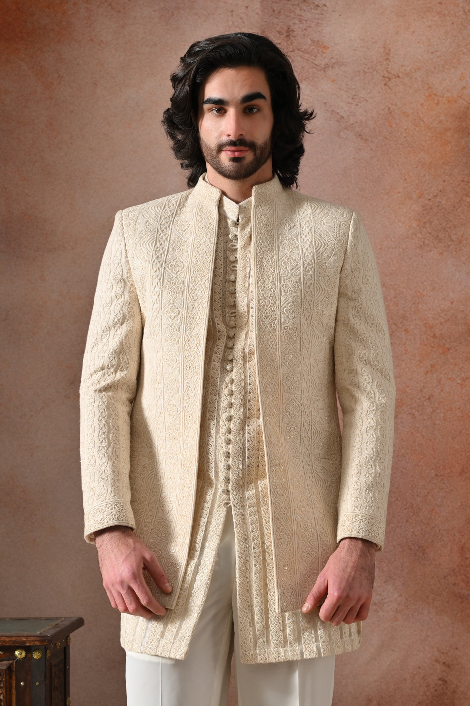 IVAAR SHRUG SET WITH KURTA & TROUSERS