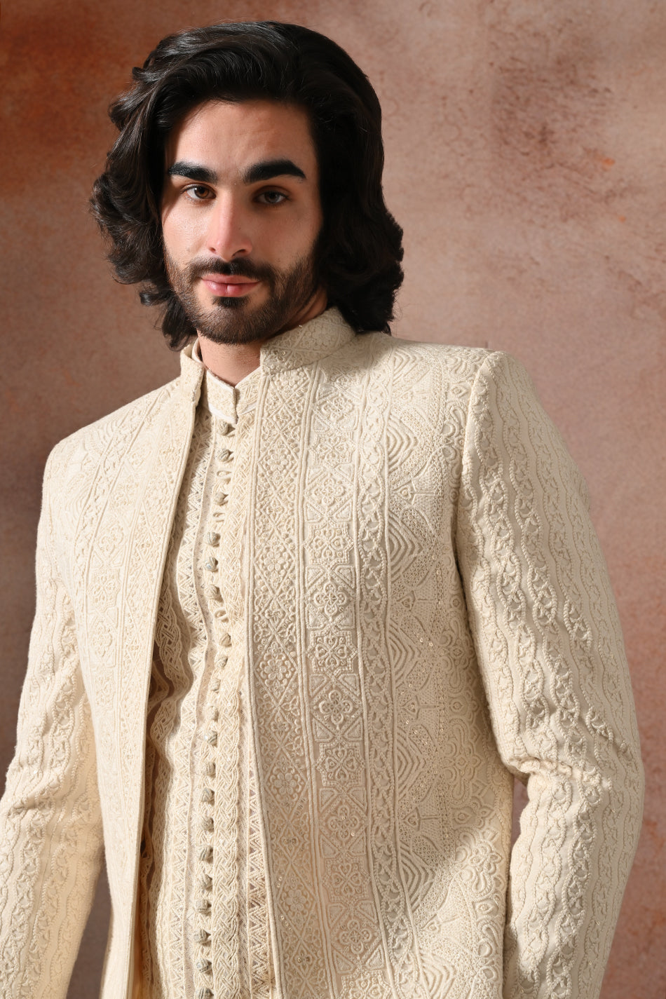 IVAAR SHRUG SET WITH KURTA & TROUSERS