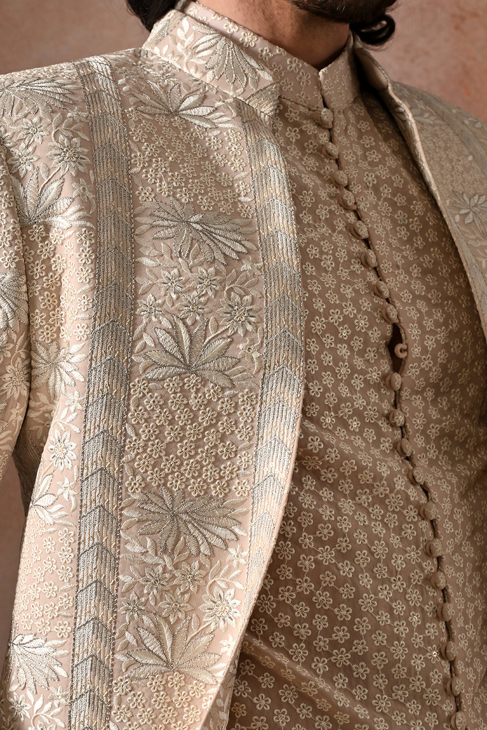 AFSHAAN SHRUG SET WITH KURTA & TROUSERS