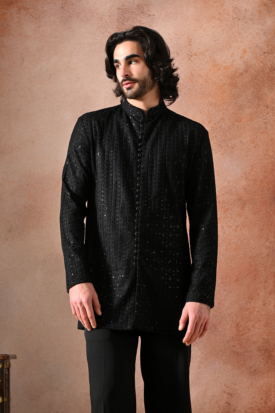 MEHRAAB SHRUG SET WITH KURTA & TROUSERS