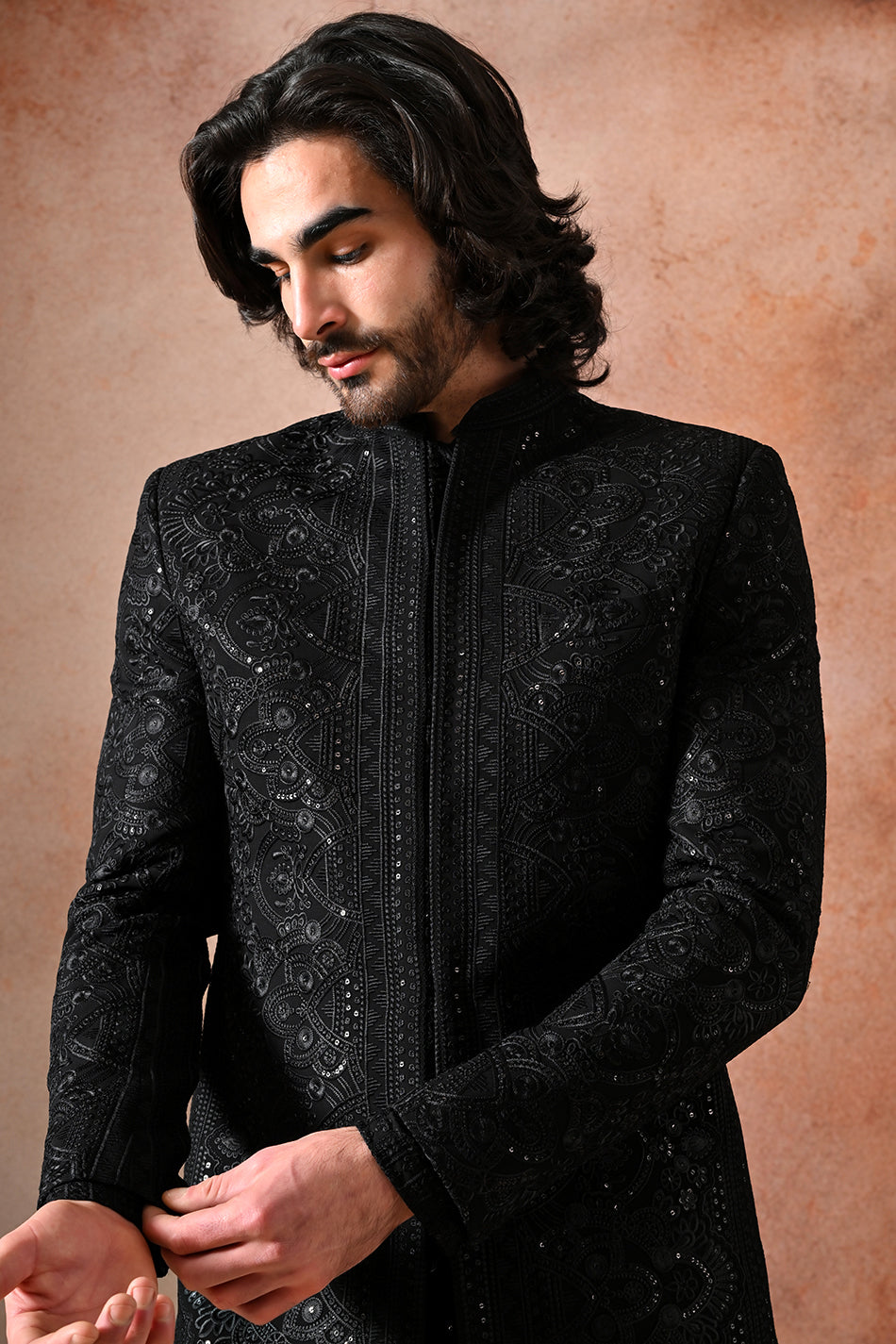 MEHRAAB SHRUG SET WITH KURTA & TROUSERS
