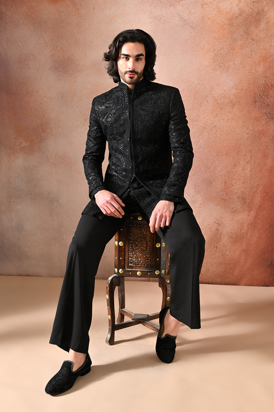 MEHRAAB SHRUG SET WITH KURTA & TROUSERS