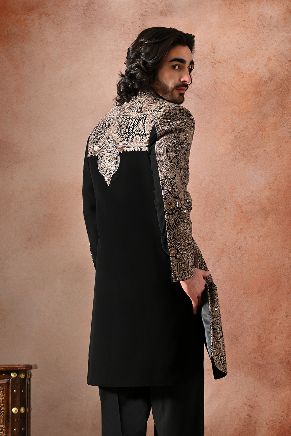 MEHRAAB MIRROR INDOWESTERN WITH TROUSERS