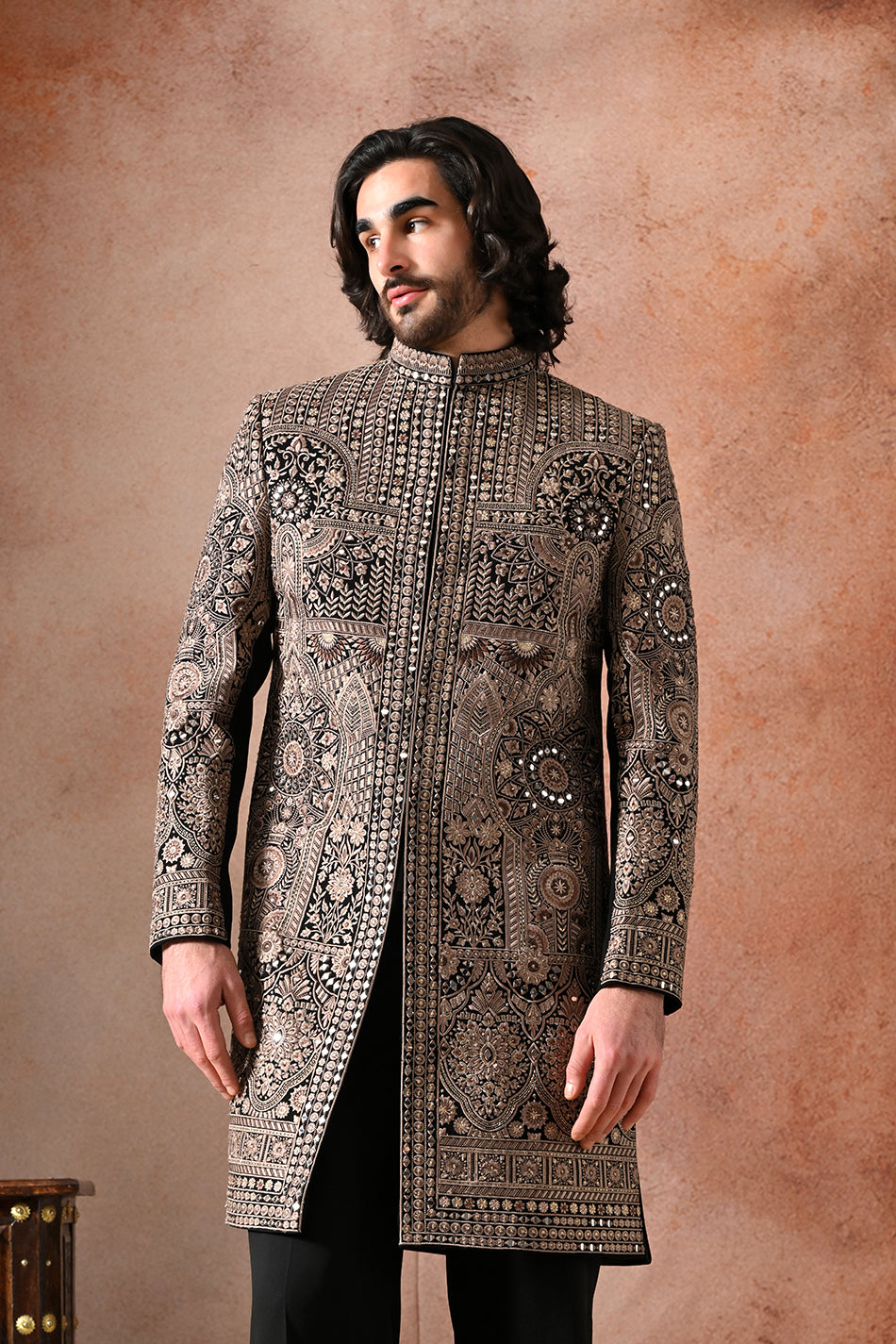 MEHRAAB MIRROR INDOWESTERN WITH TROUSERS