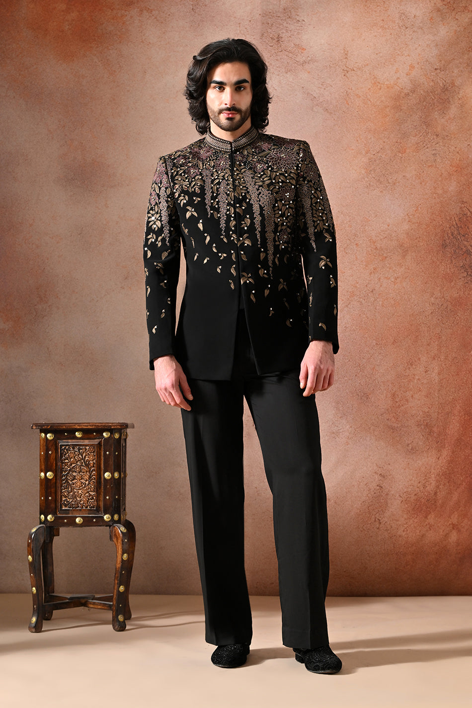 CELESTIAL BLOOM JODHPURI WITH TROUSERS