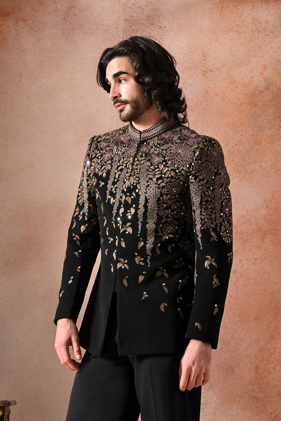 CELESTIAL BLOOM JODHPURI WITH TROUSERS