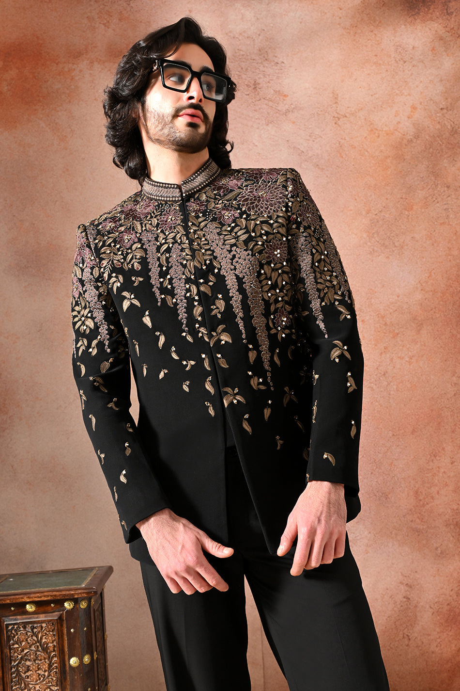 CELESTIAL BLOOM JODHPURI WITH TROUSERS