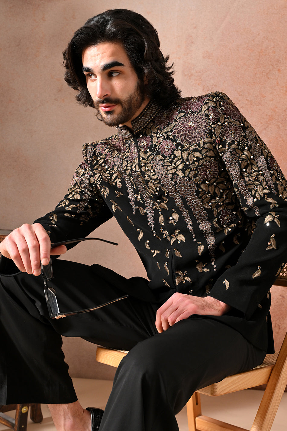 CELESTIAL BLOOM JODHPURI WITH TROUSERS