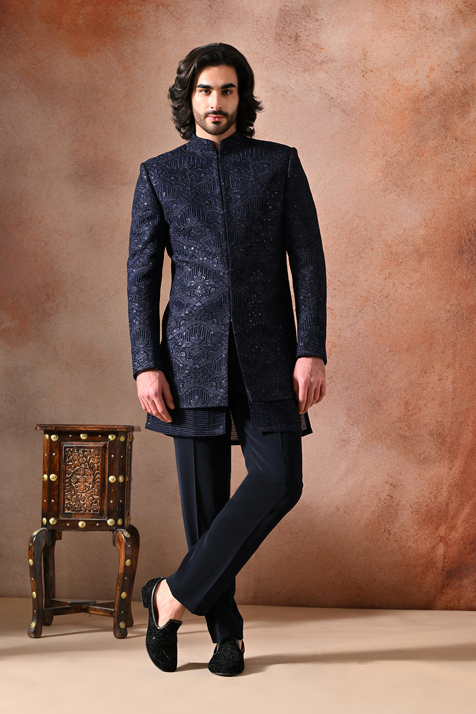 RAYAAN SHRUG SET WITH KURTA & TROUSERS
