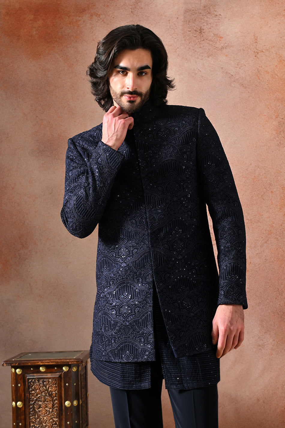 RAYAAN SHRUG SET WITH KURTA & TROUSERS
