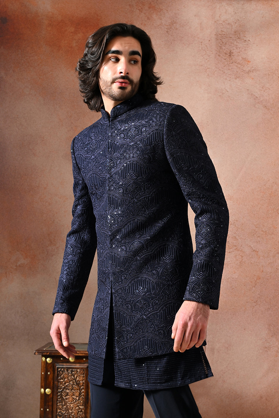 RAYAAN SHRUG SET WITH KURTA & TROUSERS