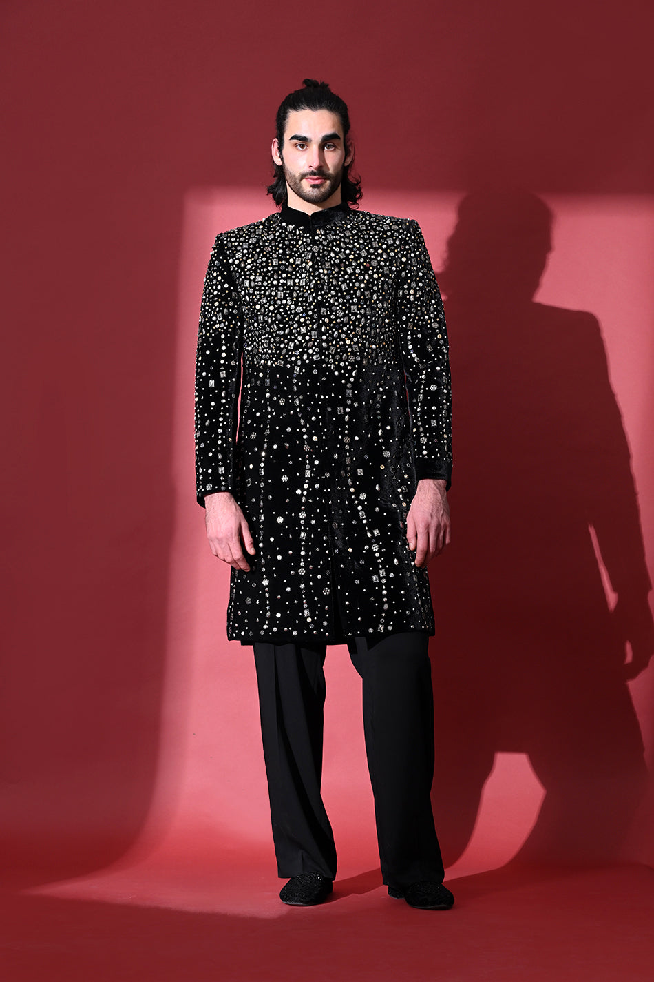 CELESTIAL NOIR INDOWESTERN WITH TROUSERS