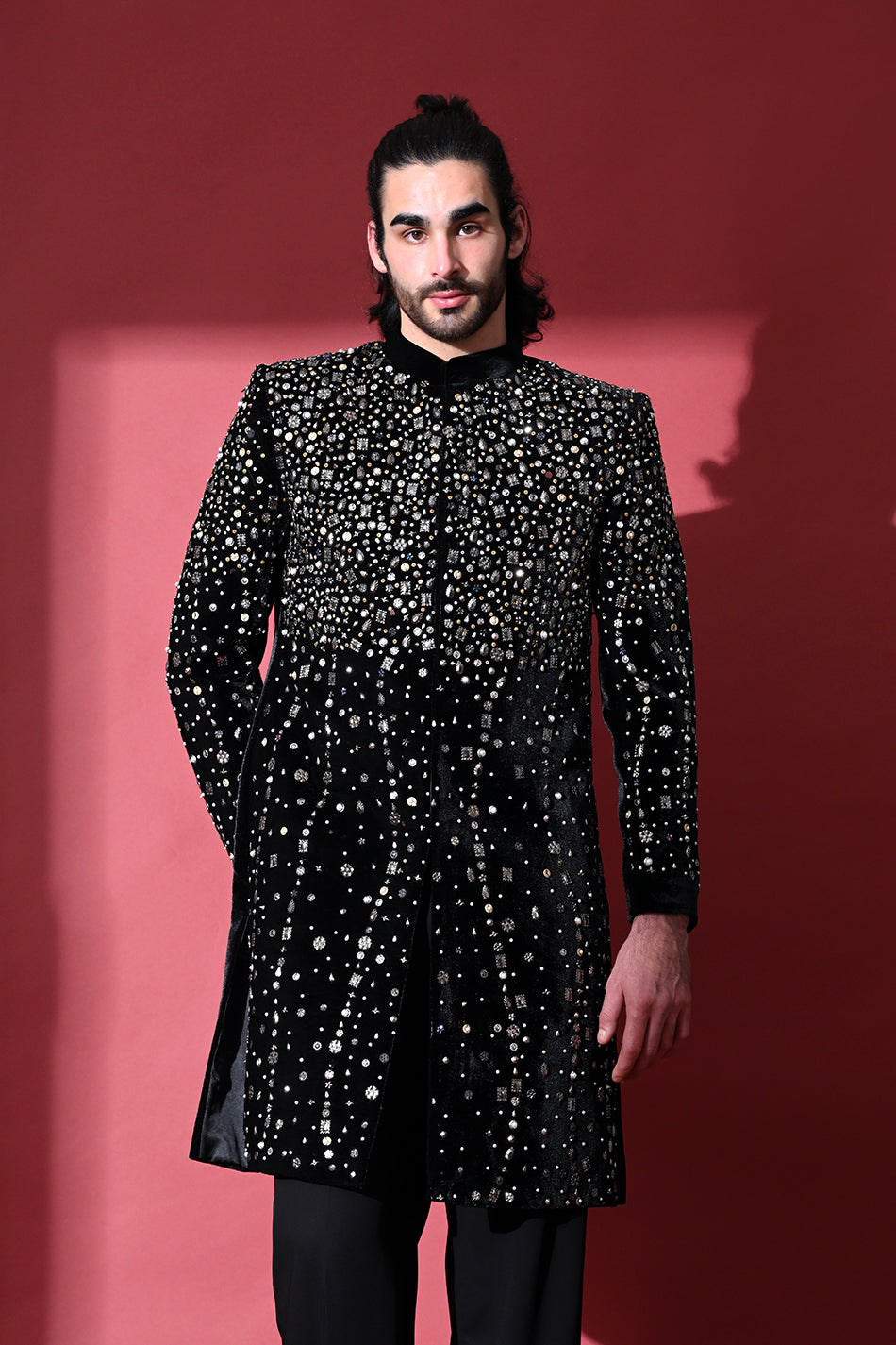 CELESTIAL NOIR INDOWESTERN WITH TROUSERS