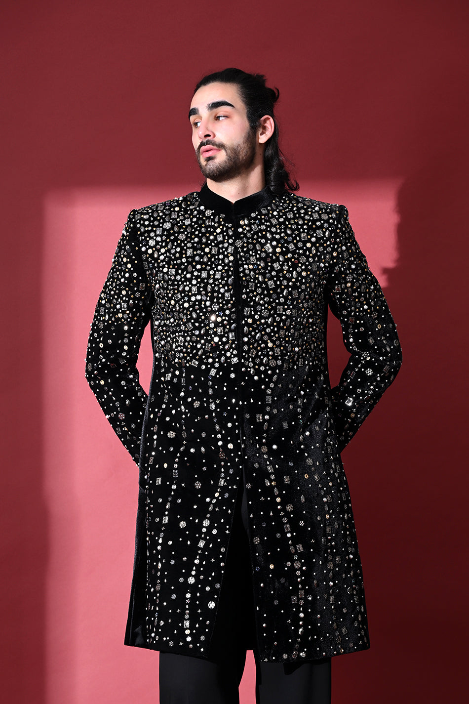 CELESTIAL NOIR INDOWESTERN WITH TROUSERS