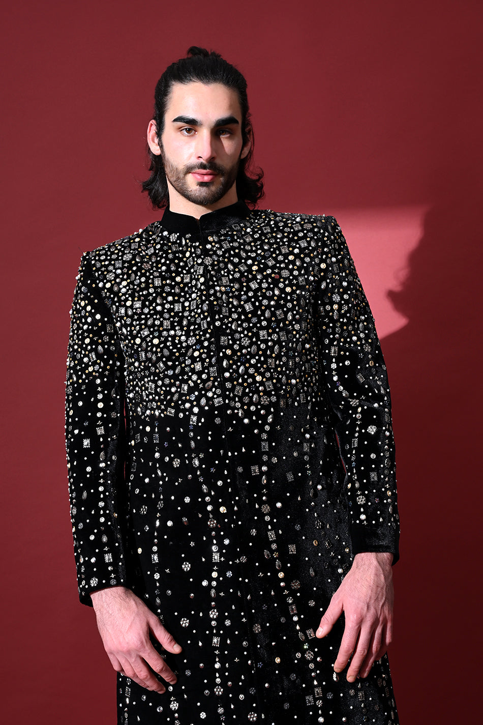CELESTIAL NOIR INDOWESTERN WITH TROUSERS