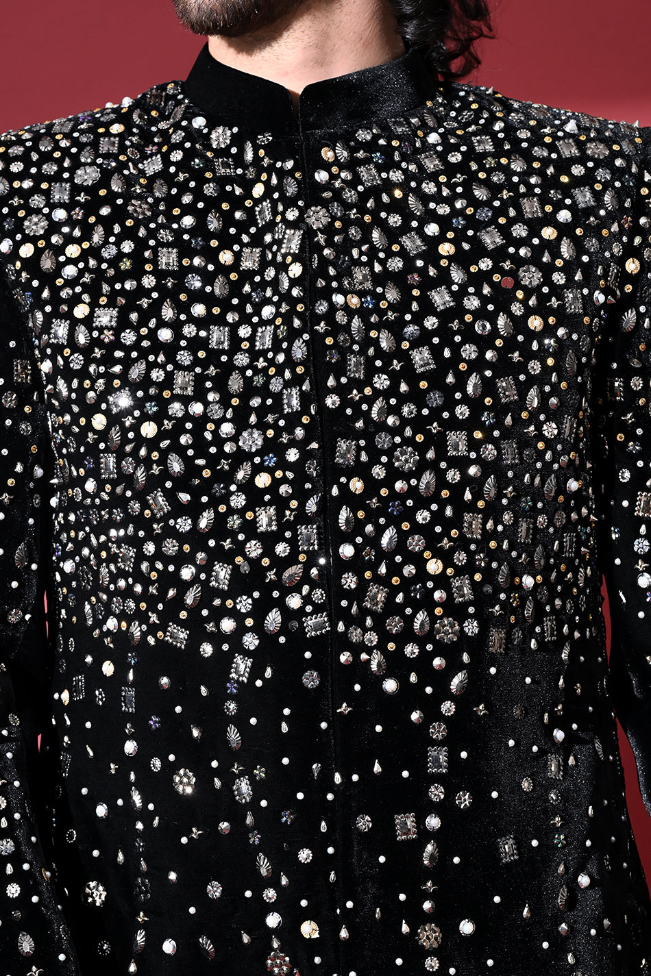 CELESTIAL NOIR INDOWESTERN WITH TROUSERS