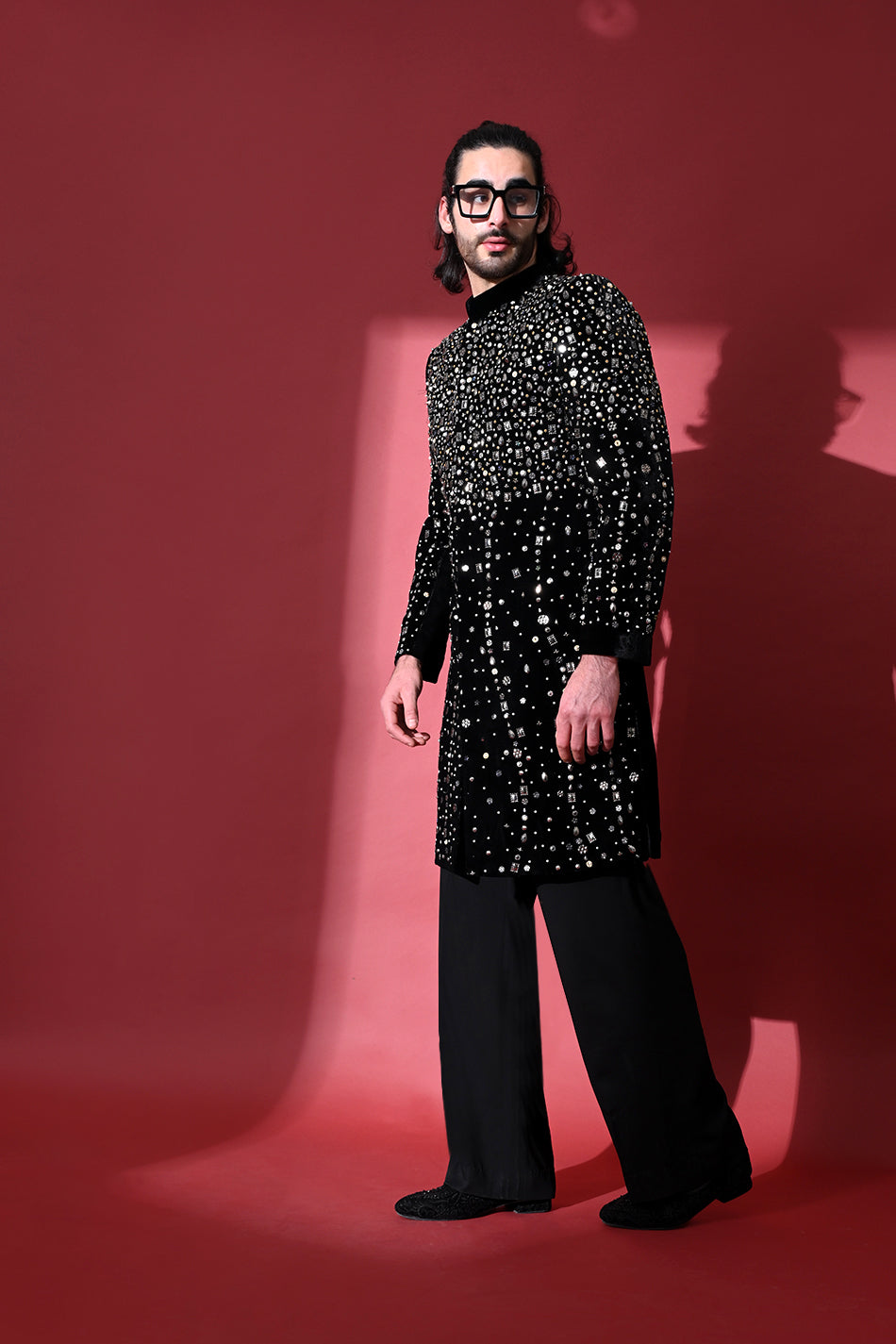 CELESTIAL NOIR INDOWESTERN WITH TROUSERS