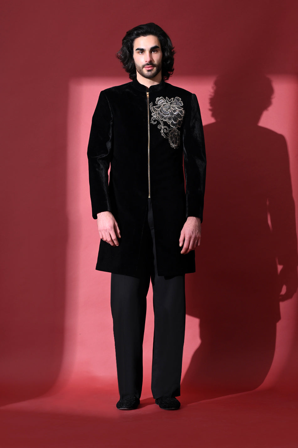 NOIR BLOOM INDO WESTERN WITH TROUSERS