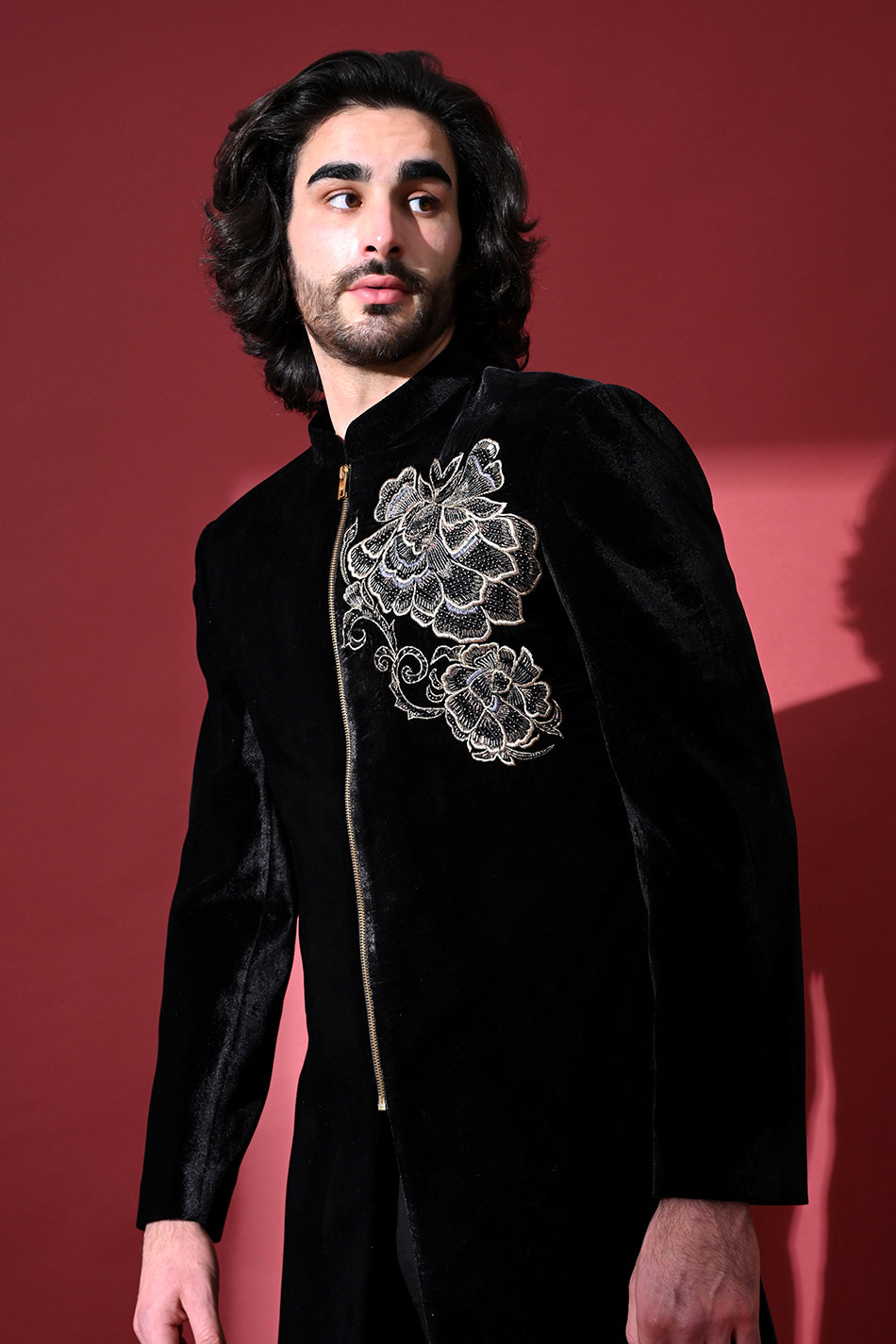 NOIR BLOOM INDO WESTERN WITH TROUSERS
