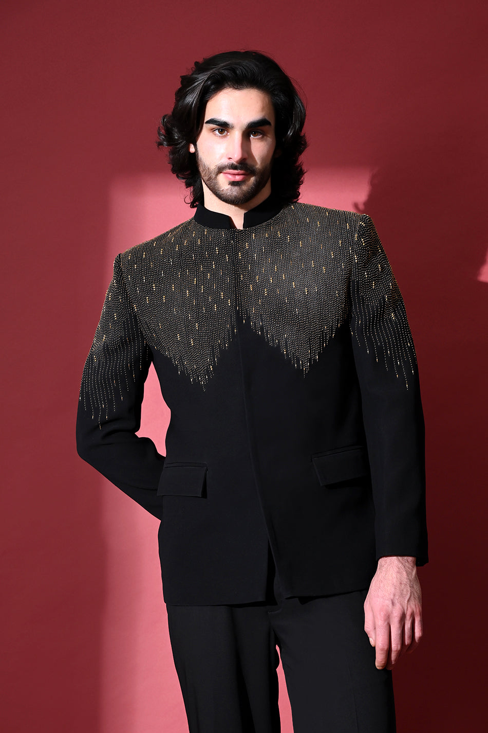 AURELION DRAPE JODHPURI WITH TROUSERS