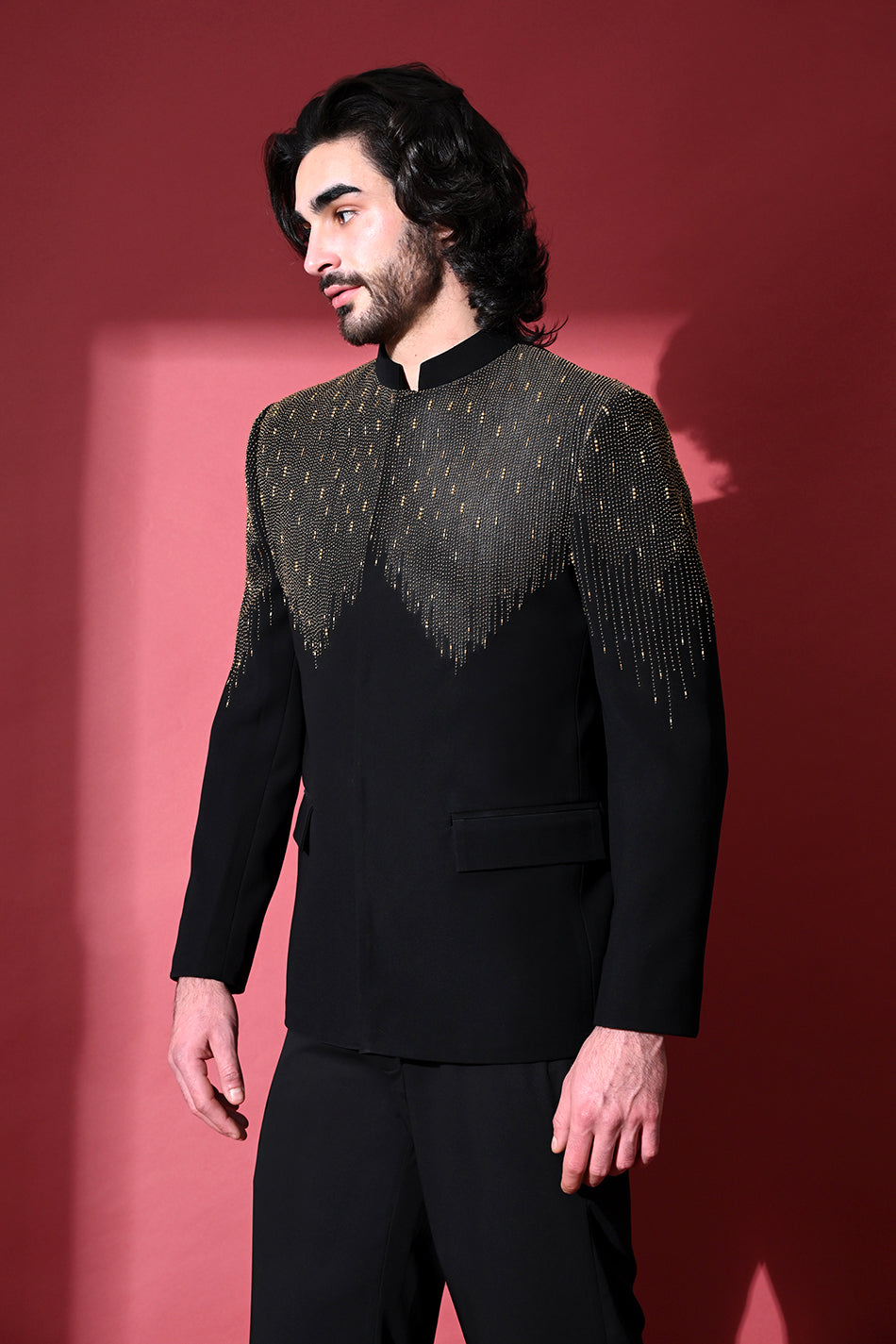 AURELION DRAPE JODHPURI WITH TROUSERS