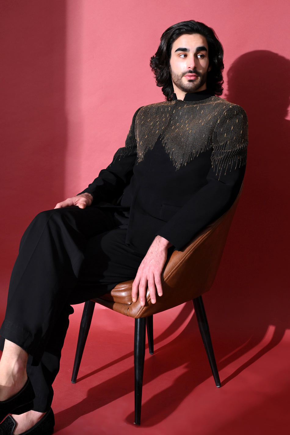 AURELION DRAPE JODHPURI WITH TROUSERS