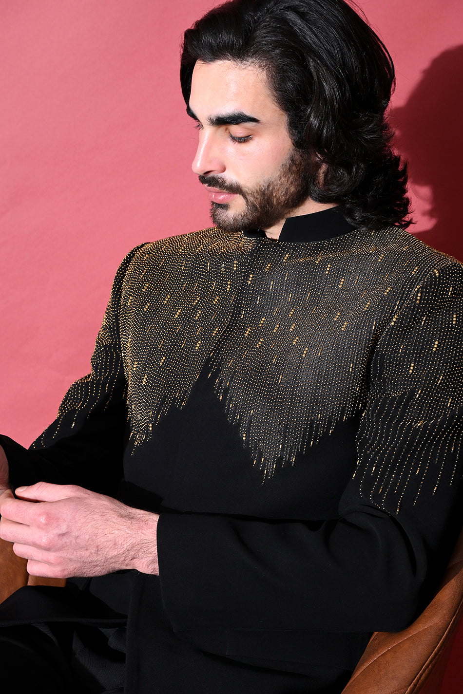 AURELION DRAPE JODHPURI WITH TROUSERS