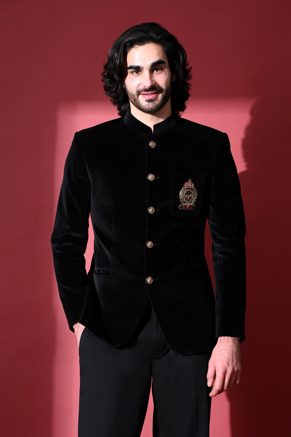 RAEES VELVET JODHPURI WITH TROUSERS
