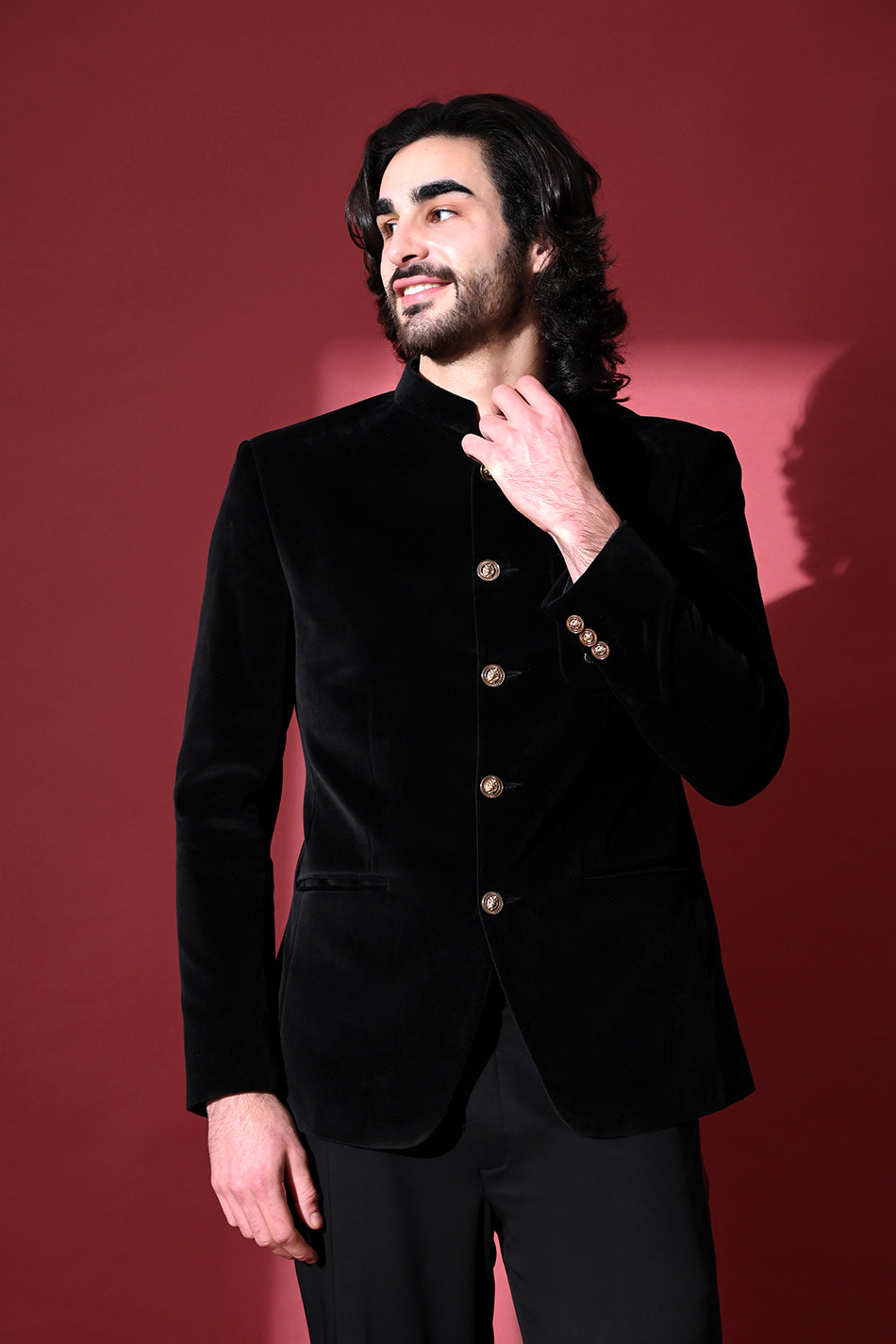 RAEES VELVET JODHPURI WITH TROUSERS