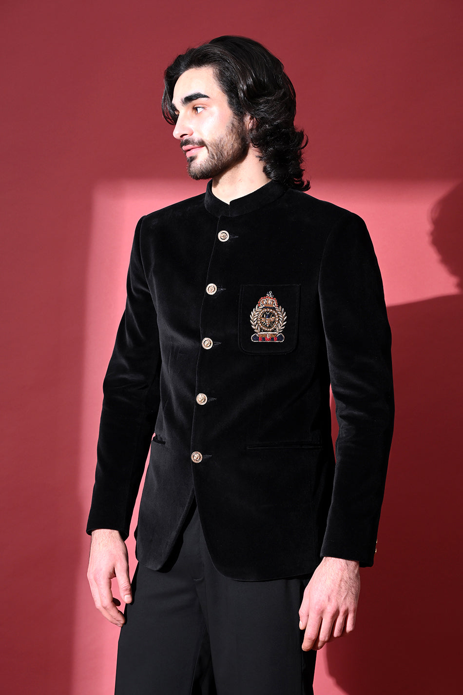 RAEES VELVET JODHPURI WITH TROUSERS