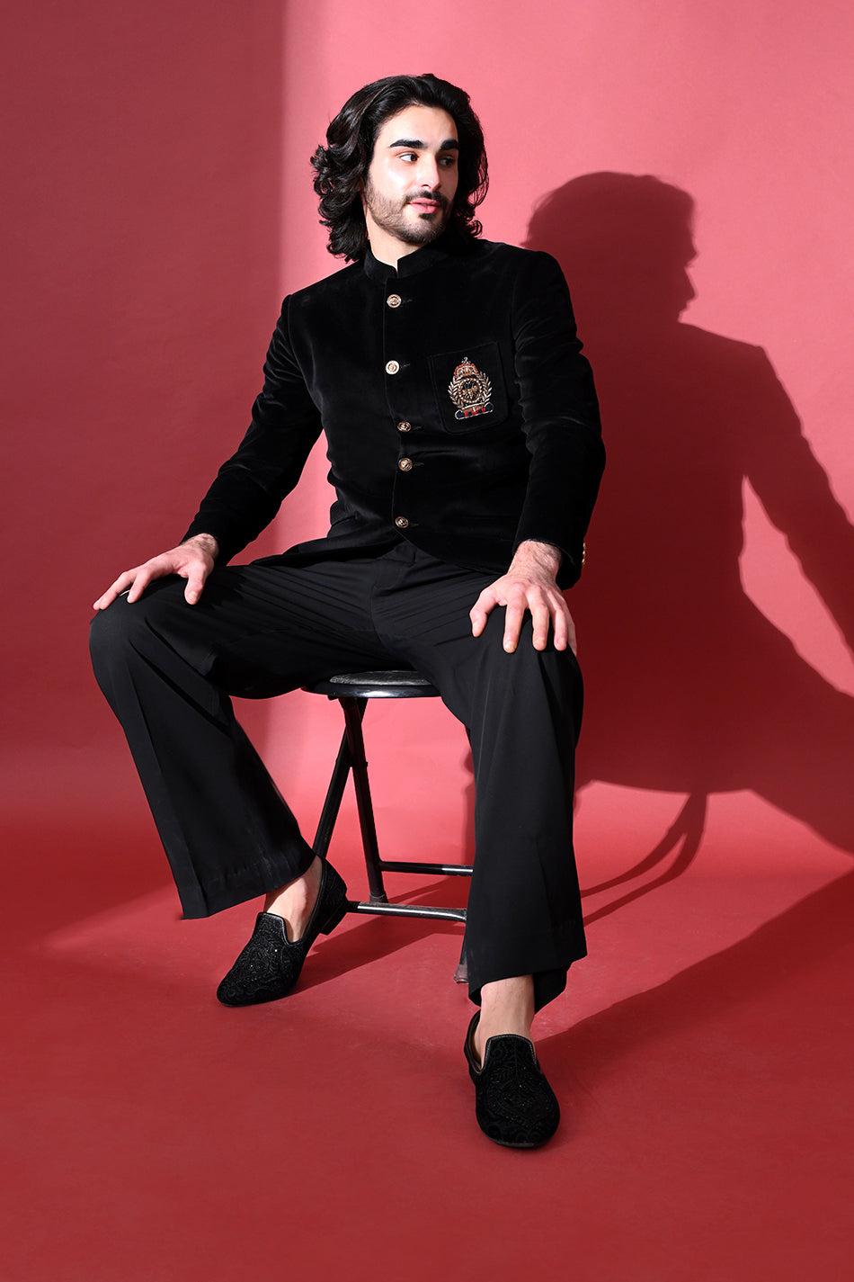 RAEES VELVET JODHPURI WITH TROUSERS