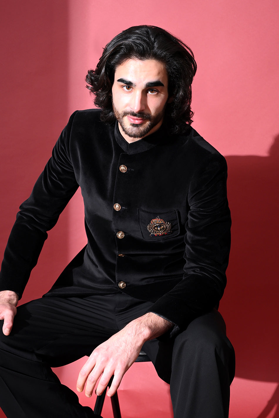 RAEES VELVET JODHPURI WITH TROUSERS