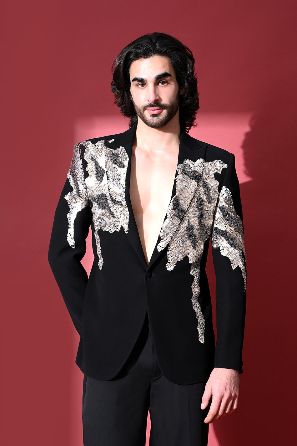 POLAR FLAME TUXEDO BLAZER WITH TROUSERS