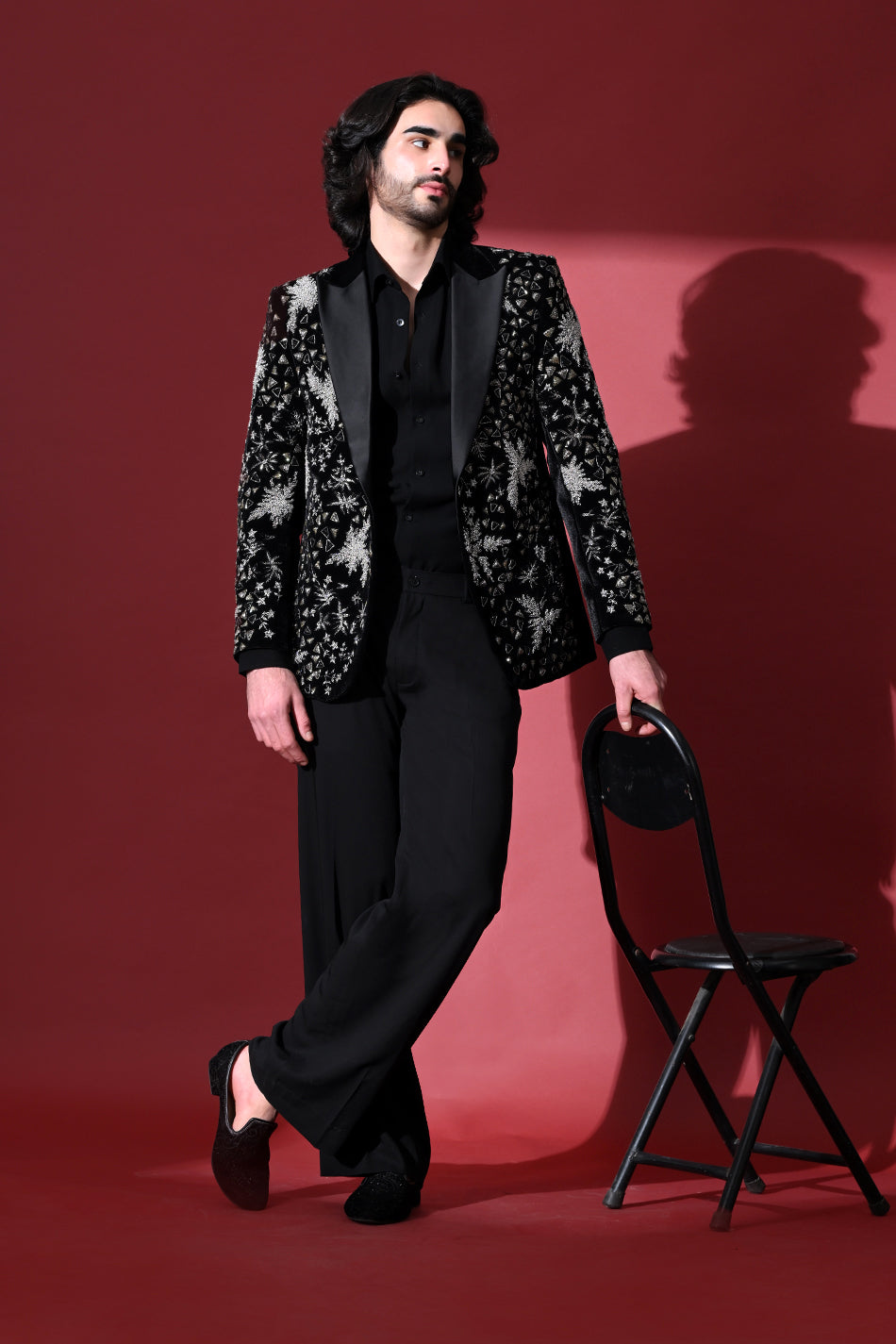 LUNAR NOIR TUXEDO BLAZER WITH TROUSERS