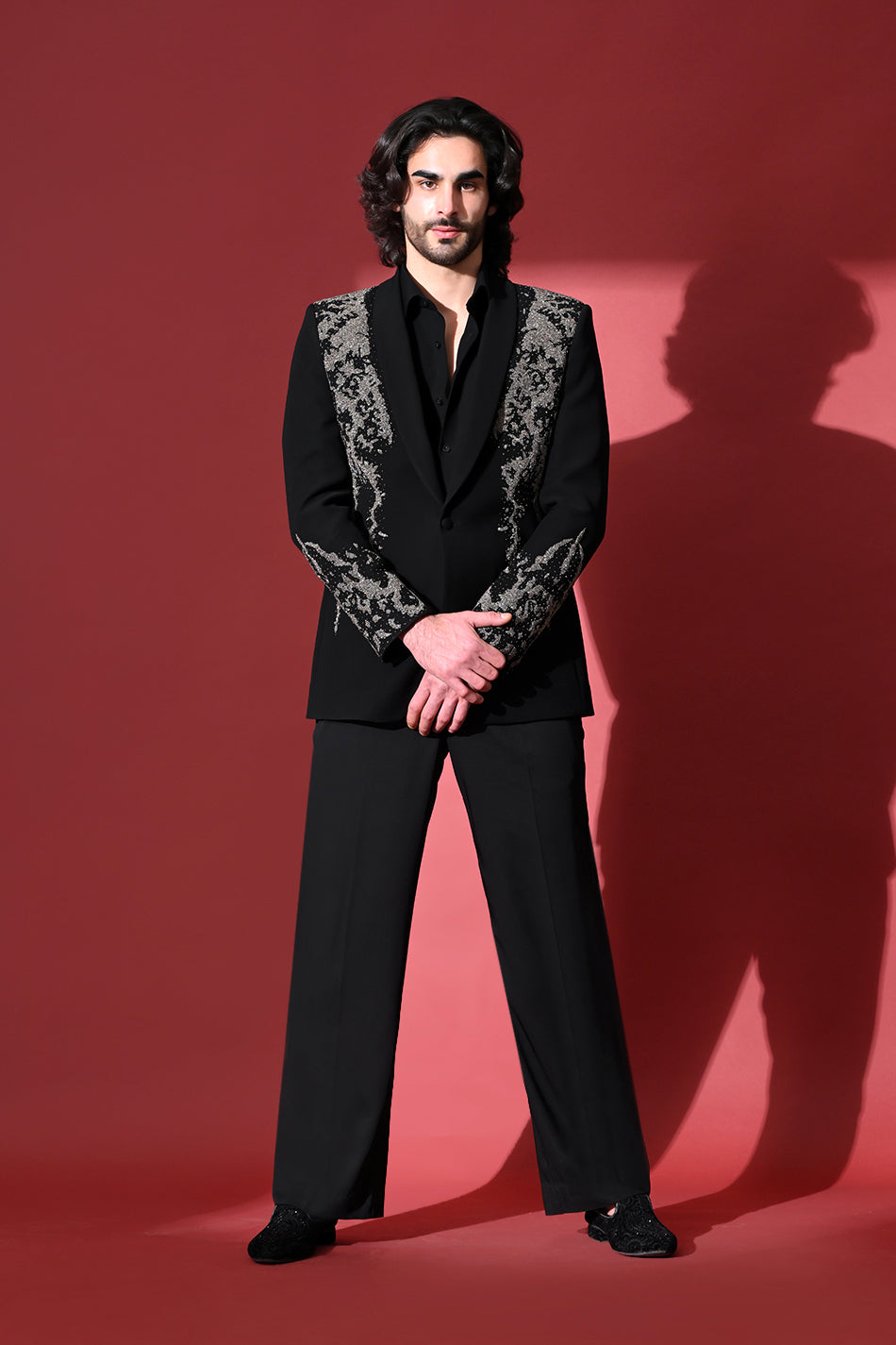 ECLIPSE ROYALE EMBELLISHED TUXEDO BLAZER WITH TROUSERS