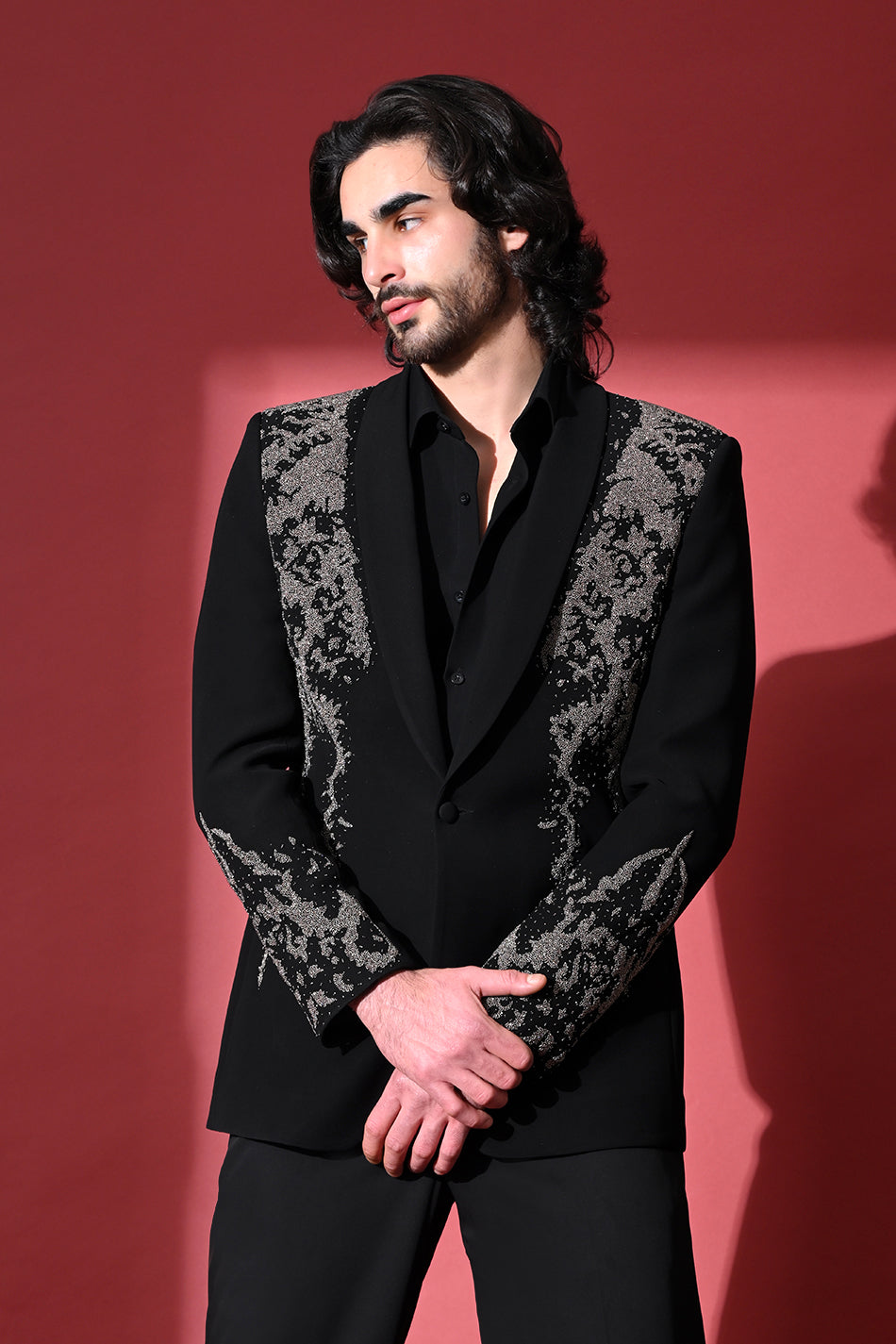 ECLIPSE ROYALE EMBELLISHED TUXEDO BLAZER WITH TROUSERS