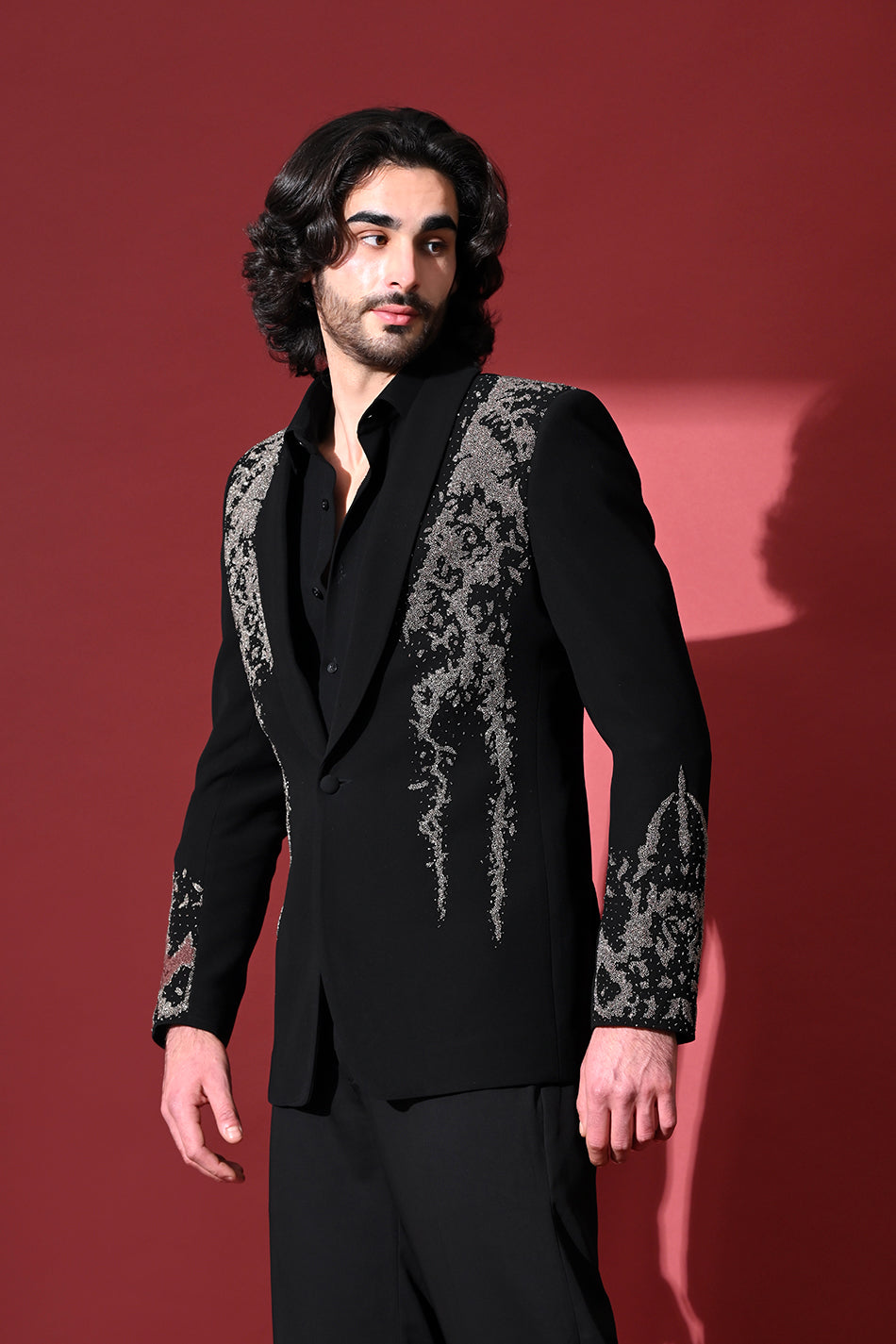 ECLIPSE ROYALE EMBELLISHED TUXEDO BLAZER WITH TROUSERS