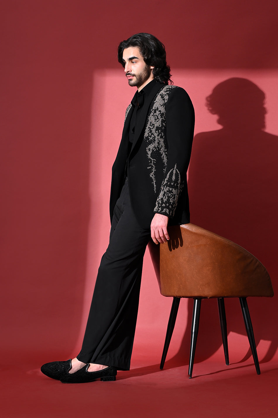 ECLIPSE ROYALE EMBELLISHED TUXEDO BLAZER WITH TROUSERS
