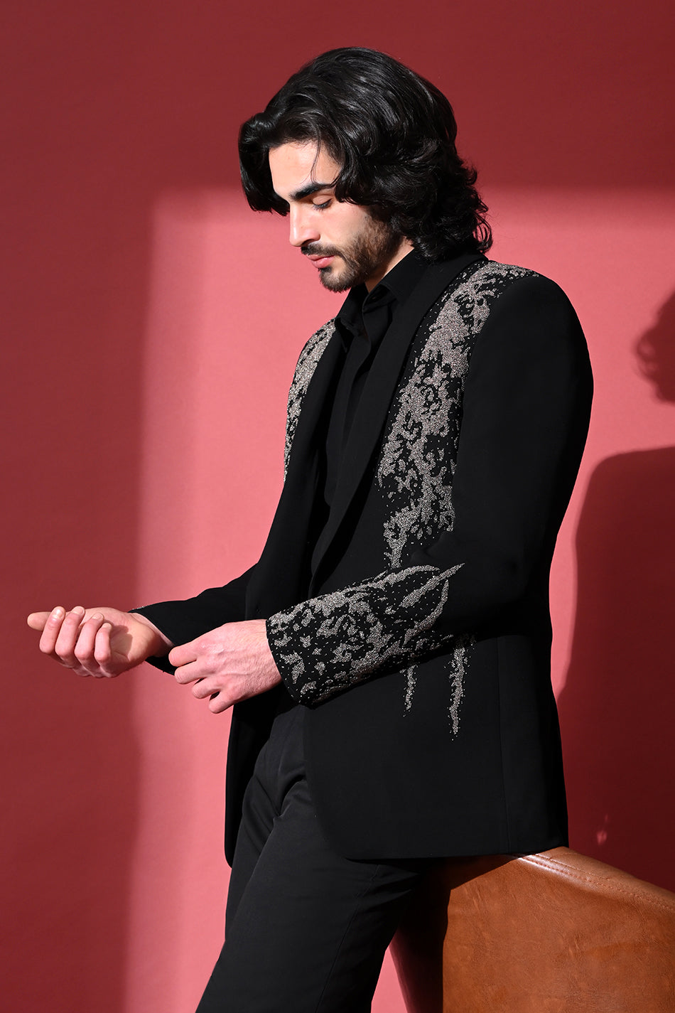 ECLIPSE ROYALE EMBELLISHED TUXEDO BLAZER WITH TROUSERS