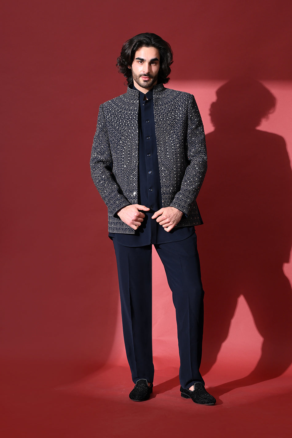 ZAHAAN OPEN JODHPURI WITH TROUSERS