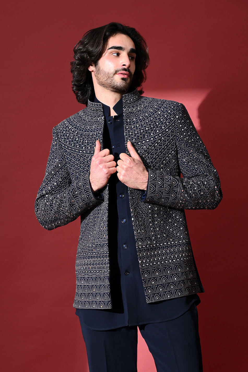 ZAHAAN OPEN JODHPURI WITH TROUSERS