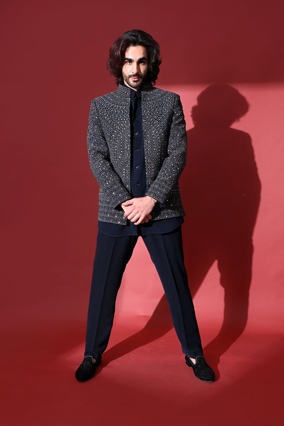 ZAHAAN OPEN JODHPURI WITH TROUSERS