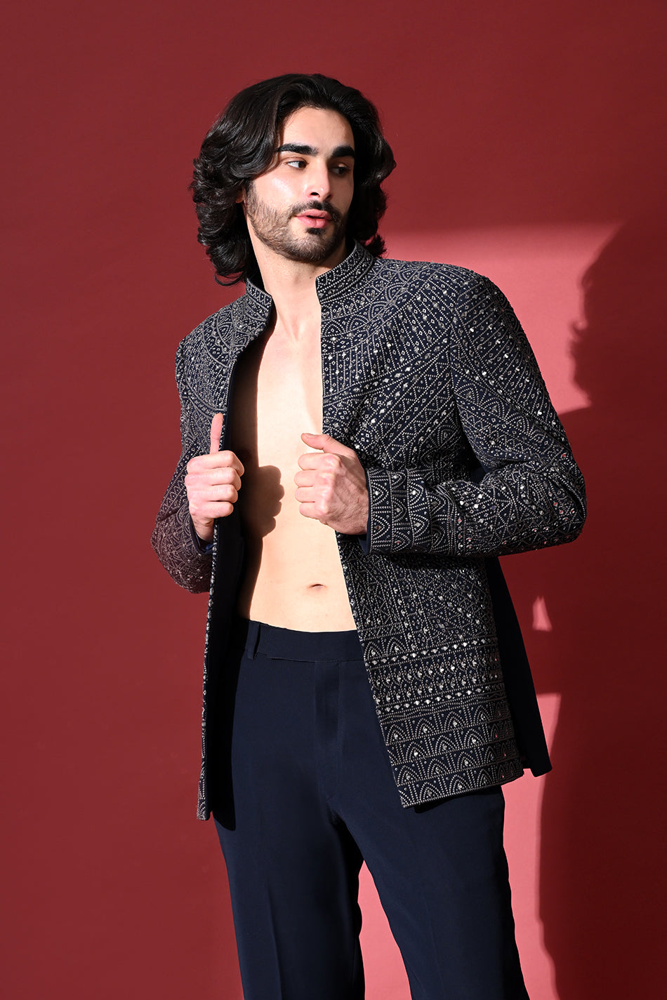 ZAHAAN OPEN JODHPURI WITH TROUSERS